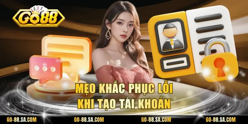 Mẹo khắc phục lỗi khi tạo tài khoản